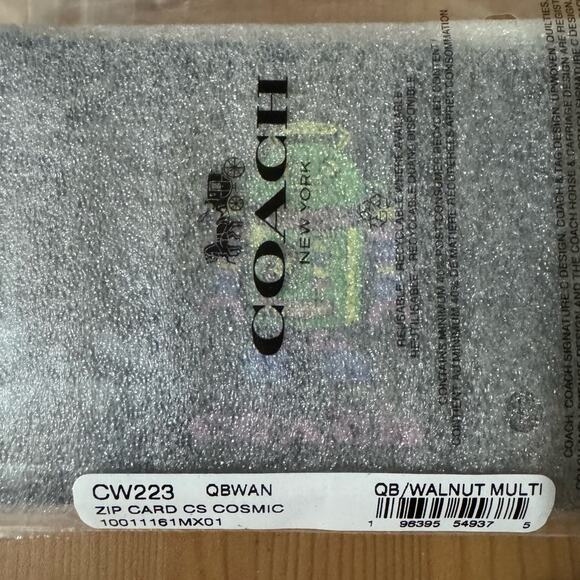 NWT ❤️ Coach Cosmic Coach Zip Card Case With Robot Print - Picture 5 of 6